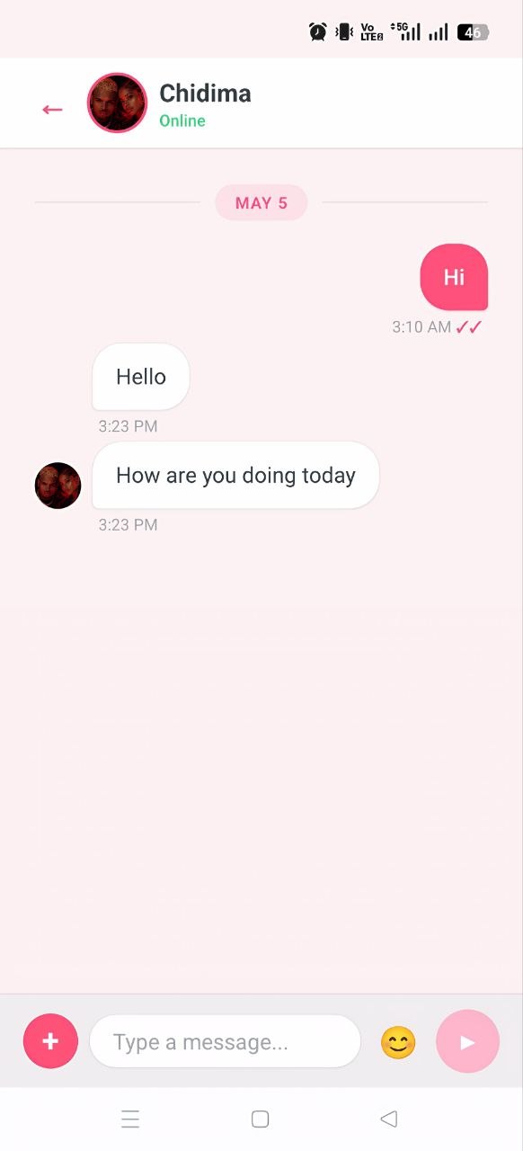 HeartLink Messaging Screen